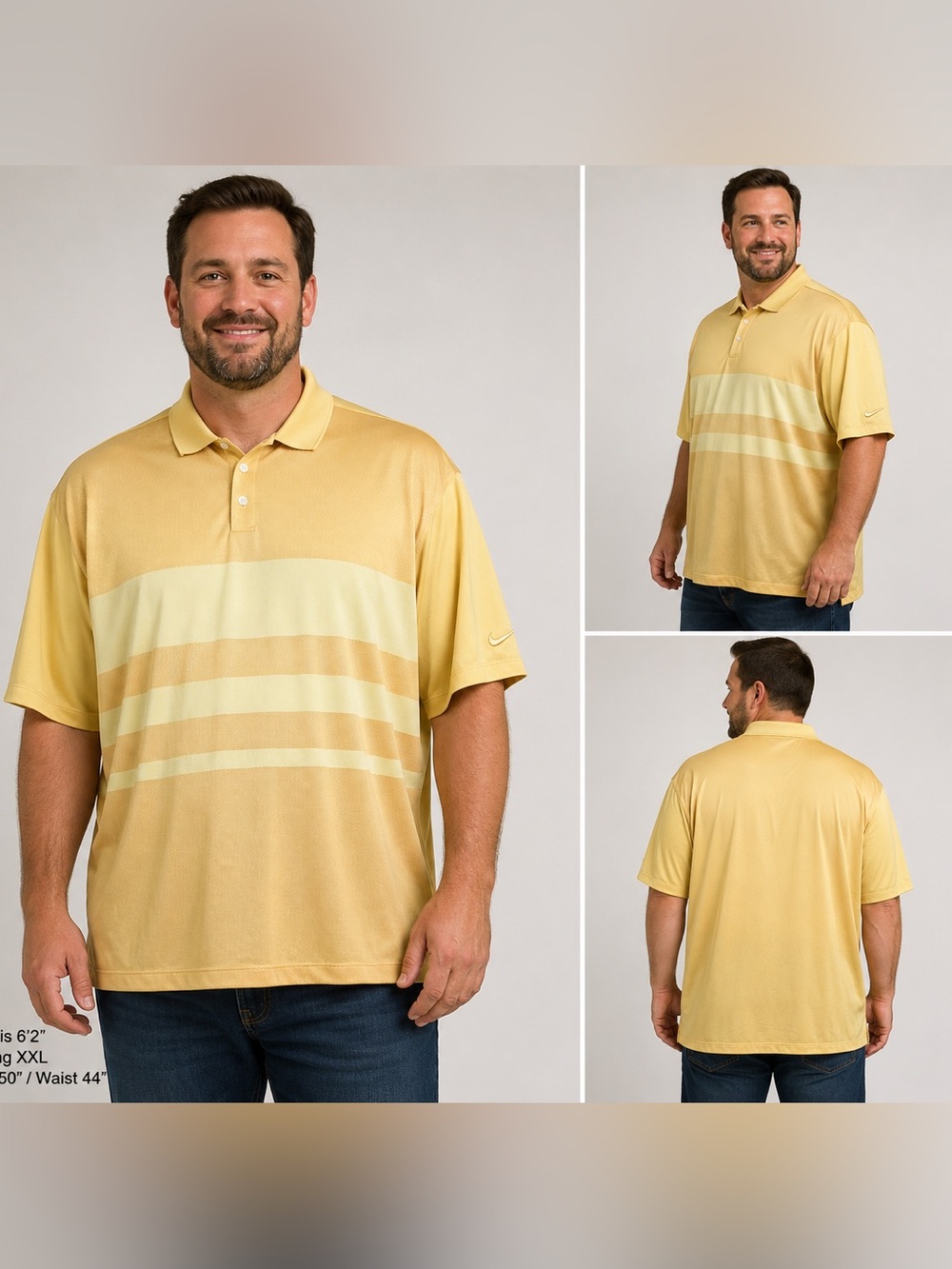 Nike Golf Dri-FIT Yellow Performance Polo 2XL
